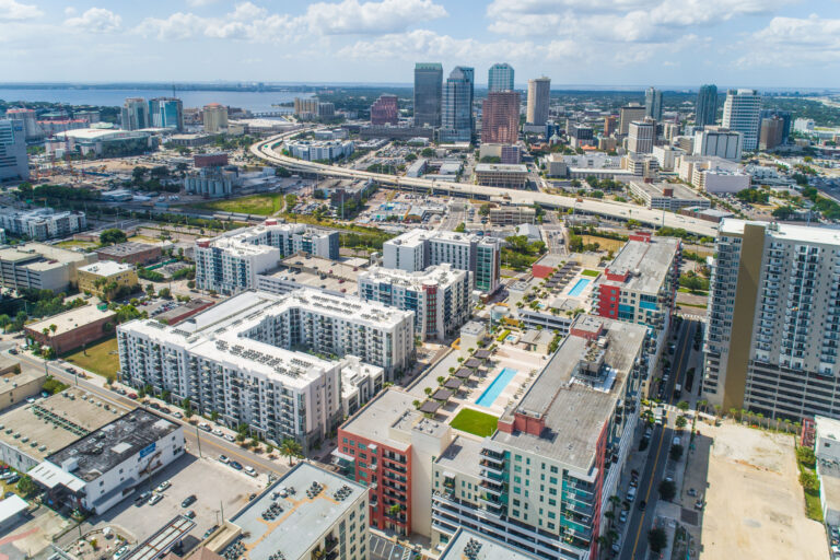 Downtown Tampa from Channelside, showing mixed use development