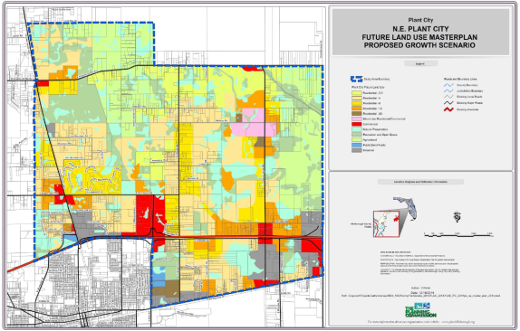 NE Plant City FLU Master Plan proposed growth scenario map