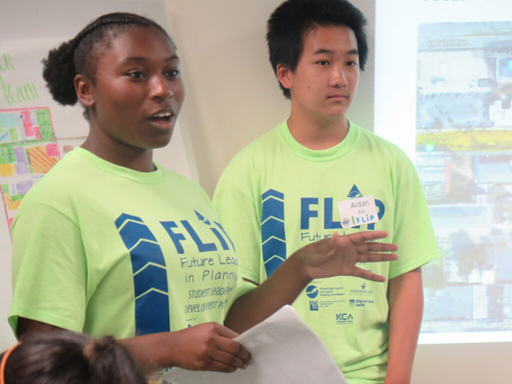Two FLiP students present a project